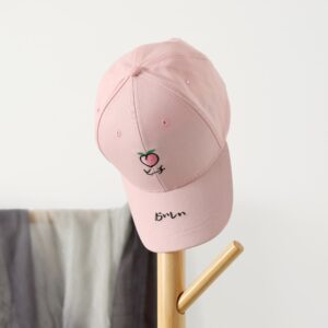 peach emoji hat Pink