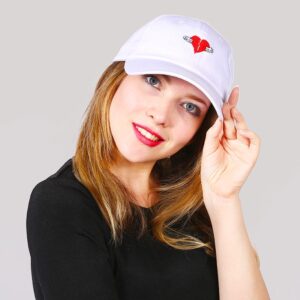 Heart Dad Hat White