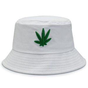 Weed Bucket Hat White 1