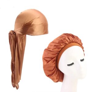 Silky Wave Cap Light Brown 1