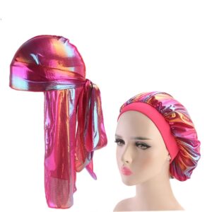 Silky Bonnet Cap Red