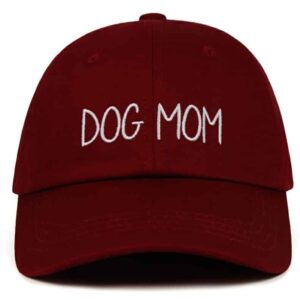 Dog Mom Hat Burgandy