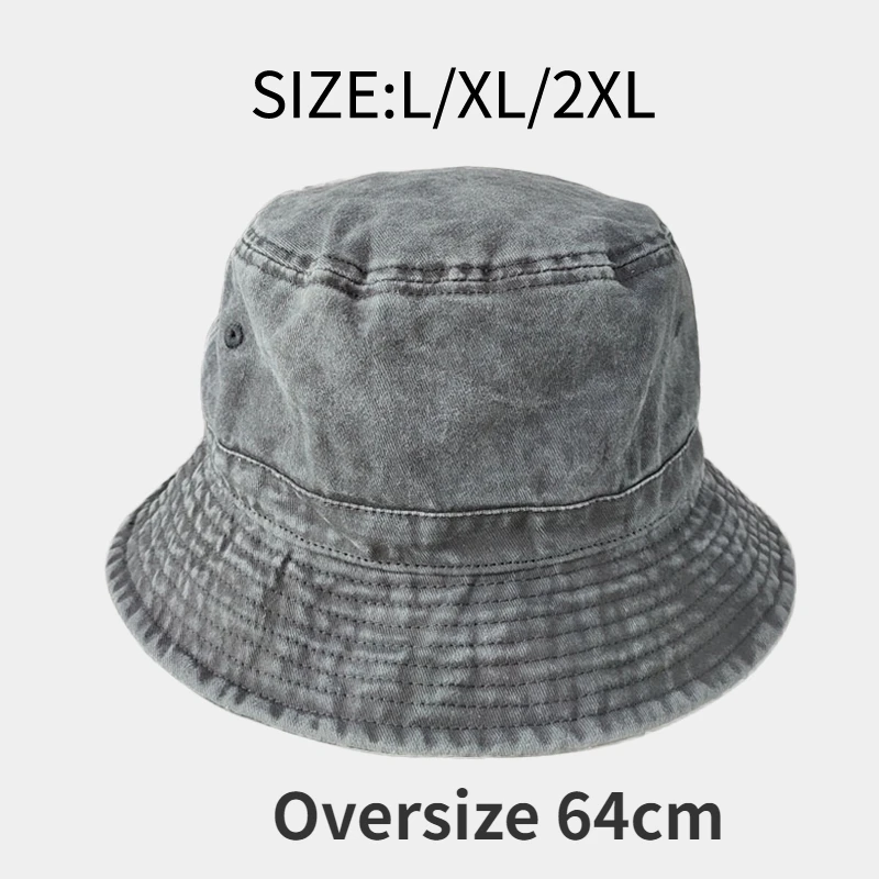 Big Head Plus Size Bucket Hat for Men and Women